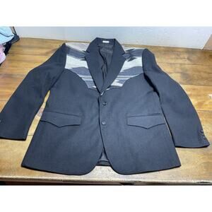 Vintage Silverado Southwestern Aztec Western Blazer Jacket Mens Made USA